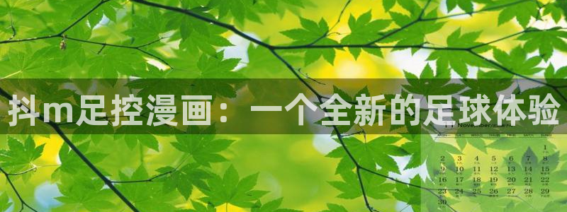 羞羞漫画下：抖m足控漫画：一个全新的足球体验